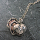 Puffy Heart 4 Pictures Locket Sterling Silver
