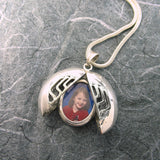 Menorah Ladybug Locket Sterling Silver