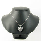 Victorian Ornate Heart Locket Sterling Silver