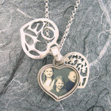 Tree Of Life And Love 2-Sided Heart Locket Sterling Silver