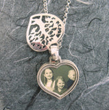 Tree Of Life and Ahava 2-Sided Heart Locket Sterling Silver