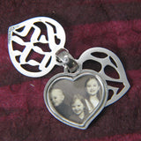 Ahava And Love 2-Sided Heart Locket Sterling Silver