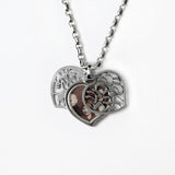 Shema & Tree of Life 2-Sided Heart Locket Sterling Silver