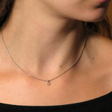 Tiny Star of David Pendant Necklace Silver Delicate Cable Chain