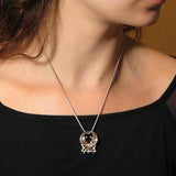 Ark of The Covenant Pendant Necklace Silver Snake Chain 1.6mm