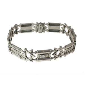 Torah Scrolls and Stars Of David Bracelet Silver 8" Mens