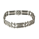 Torah Scrolls and Stars Of David Bracelet Silver 8" Mens