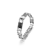 Torah Scrolls and Stars Of David Bracelet Silver 8" Mens