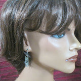 Cartouche-shaped Vertical Cartouche Earrings Silver