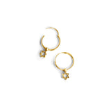 Star of David Delicate Hoop Earrings Silver 14K gold gold