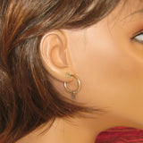 Star of David Delicate Hoop Earrings Silver