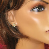 Star of David Stud Earrings Silver 14K gold
