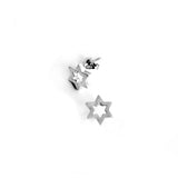 Star of David Studs Earrings Silver