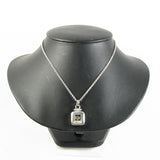 Star Of David Square Locket Sterling Silver