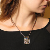 Hoshen 12 Tribes Aaron High Priest Breastplate Pendant Necklace Silver Semi-precious Stones on Rounded Box Chan