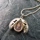 Ladybug Ahava Locket Sterling Silver and 14K Gold