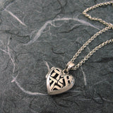Small Heart Ahava (Love) Cut-out Locket Sterling Silver
