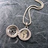 Star Of David Locket Sterling Silver