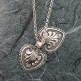 Victorian Ornate Heart Locket Sterling Silver
