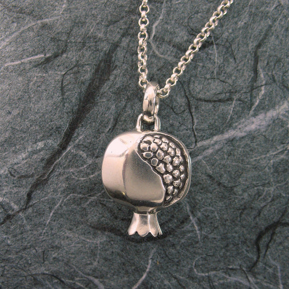 Small Pomegranate Locket Sterling Silver