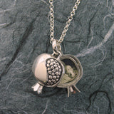 Small Pomegranate Locket Sterling Silver