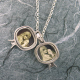 Small Pomegranate Locket Sterling Silver