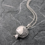 Small Pomegranate Locket Sterling Silver