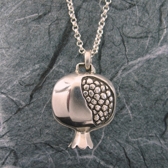 Large Pomegranate Locket Sterling Silver