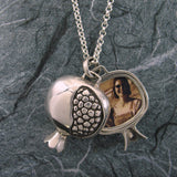 Large Pomegranate Locket Sterling Silver