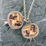 Large Pomegranate Locket Sterling Silver