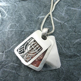 Menorah Rectangular Locket Sterling Silver