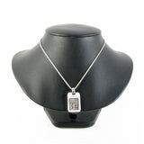 Menorah Rectangular Locket Sterling Silver