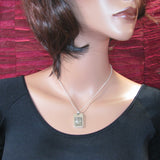 Menorah Rectangular Locket Sterling Silver