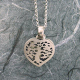 Tree Of Life And Love 2-Sided Heart Locket Sterling Silver