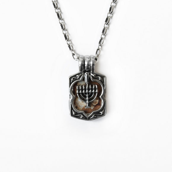 Menorah Locket Sterling Silver