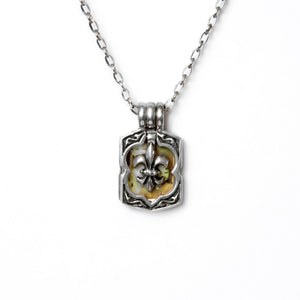 Fleur-de-lis Locket Sterling Silver