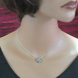 Double-Sided Chai Shin Star of David Pendant Necklace Silver Snake Chain 1mm