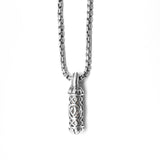 Lion Of Judah Mezuzah Pendant Necklace Silver 14K gold Box Chain Shema scroll on Rounded Box Chan