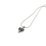 Menorah Pendant Necklace Silver Rolo Chain