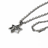 Star of David Lion of Judah Pendant Necklace Silver Antique Rolo Chain Bar-Mitzvah Boys, Teens