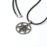 Star of David Priestly Blessing Birkat Ha Kohanim Pendant Necklace Silver Leather Cord on Leather Cord Bar-Mitzvah Boys, Teens