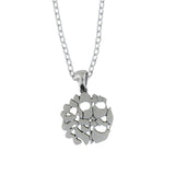 Small Shema Sh'ma Yisrael Pendant Necklace Silver Rolo Chain