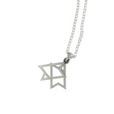 Star of David Pendant Necklace Silver on Delicate Cable Chain
