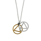 Star of David Pendant Necklace Silver on Rolo Chain