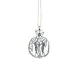 Adam and Eve Pendant Necklace Rolo Chain