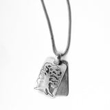 Tree of Life Rectangle Pendant Necklace Silver Snake Chain 1.6mm